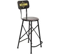 Wanderlust deco Taburete alto de metal negro 46x40x100h cn