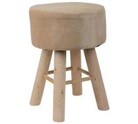 WANDERLUST DECO Taburete de Madera y algodón Trenzado 32x32x44