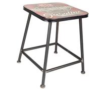 WANDERLUST DECO Taburete de Metal 38x38x45 Rojo
