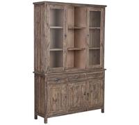 WANDERLUST DECO Vitrina de Madera marrón 140x40x205h cm