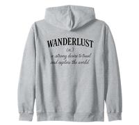 Wanderlust Definición Viajes Aventura Explorador Viajes por el Mundo Sudadera con Capucha