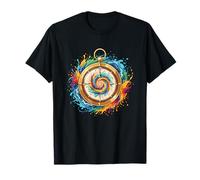 Wanderlust North South East West Cósmica Swirl Brújula Camiseta