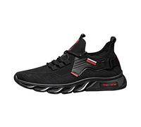 Wanderschuhe Herren Leichte Outdoor Laufschuhe Fitness Running Sneaker FüR StoßDäMpfung Und RüCkprall Fitnessschuhe Gleitsicher Leichte SchnüRer Walkingschuhe Bergschuhe Outdoor-Sport, rojo, 39 EU