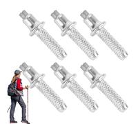 Wanderstockspitzen - Trekkingstockspitzen, Hartmetall-Wolframstahl, 6 Stück Wanderstockspitze, Rutschfeste Wander-Trekkingstöcke, Stiefelspitzen Für Harte Böden, Schneefelsen