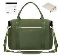 WANDF Bolsa de Cabina 40x20x25 para Ryanair Airlines Bolsa de Viaje Debajo del Asiento con Bolsa aprobada por la TSA de un Cuarto galón y Bolsa para Zapatos Equipaje Mano (Verde Oscuro 20L)