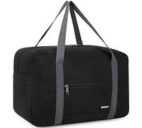 WANDF Bolsa de Mano Ryanair 40x30x20, Bolsa Deportiva Pequeña Plegable para Avión, Bolso de Viaje Fin de Semana Unisex Hombre y Mujer (Negro 24L)
