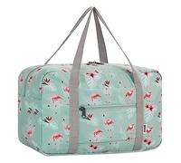 WANDF Bolsa de Mano Ryanair 40x30x20, Bolsa Deportiva Pequeña Plegable para Avión, Bolso de Viaje Fin de Semana Unisex Hombre y Mujer (Blue Flamingo 24L).