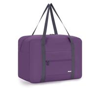 WANDF Bolsa de Mano Ryanair 40x30x20, Bolsa Deportiva Pequeña Plegable para Avión, Bolso de Viaje Fin de Semana Unisex Hombre y Mujer (Morado 24L)