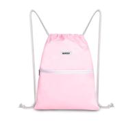 WANDF Mochila con Cordón para Gimnasio y Deporte - Bolsa para Mujer y Hombre (A-Rosa Claro)