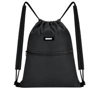 WANDF Mochila con Cordones y Acolchado para Los Hombros Bolsa de Gimnasia Bolsa de Deporte Mochila Gimnasio Gym Cuerdas Ajustable para Hombres y Mujeres (Negro)
