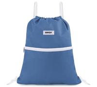 WANDF Mochila Cuerdas Bolsa de Cuerdas Mochila Gimnasio Bolsa Deporte bolsa de Gimnasio Mochila con cordón para Mujer Hombre(A-Azul Oscuro)
