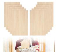 WANDGU 10 unidades de madera para manualidades, placas de madera contrachapada, madera de balsa, placas de madera contrachapada de 300 x 200 x 3 mm, tablas de balsa para proyectos láser, modelos de