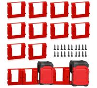 WANDGU 10 unidades de soporte de carga para batería: soporte de pared, soporte de batería, soporte de pared para baterías Einhell Power X-Change de 18 V para limpiar y almacenar baterías, resistente