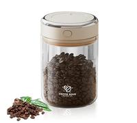 WANDGU 1100 ml Tarro de almacenamiento para café: lata de café hermética, tarros de almacenamiento con tapa de vacío, recipiente con válvula de salida e indicador de fecha para granos de café, té