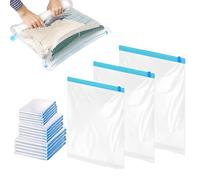 WANDGU 15 Piezas Bolsas Vacio Ropa Viaje: Bolsas de Compresión Manuales Reutilizable, 3 Tamaños 32x39, 35x50, 40x60 cm, Bolsas de Almacenamiento al Vacío para Viaje Maleta Cabina Ahorro de Espacio