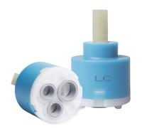 WANDGU 2 cartuchos de cerámica de 40 mm para grifo: cartucho para grifo de cocina, grifo de lavabo, grifos de baño y grifos de bidé, cartucho de cerámica, cartucho de batería mezcladora