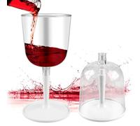 WANDGU 2 copas de vino de plástico: copas de vino para camping, reutilizables, portátiles, modernas copas de vino tinto, aptas para lavavajillas, para fiestas, camping, festivales, picnics