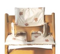 WANDGU 2 piezas Funda Trona Universal: Funda Cojín para Trona Stokke Asiento para Bebés y Niños Pequeños, Cojín de Asiento para Trona Stokke Tripp Trapp Fáciles de Limpiar, Blanca