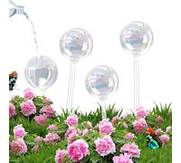 WANDGU 4 bolas de riego de plantas: coloridas bolas de riego de cristal, bombillas de riego automático, bolas de riego, dispositivos de riego para plantas de interior, jardín y balcón