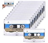 WANDGU - Casetes de audio vacíos (10 unidades, silencioso, 60 min, cinta de plástico transparente, para conferencias, seminarios, grabaciones diarias)