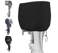 WANDGU Cubierta fuera de borda cubierta del motor del barco: 100-150HP 600D funda protectora fueraborda con recubrimiento UV, cubierta protectora de motor fueraborda semicubierta, 74 x 45 x 58 cm