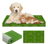 WANDGU Inodoro reutilizable para perros, alfombra de césped: 50 x 70 cm, césped artificial de primera calidad para perros, alfombrilla de entrenamiento para balcón, terraza, jardín (salida de agua)