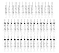 WANDGU Jeringa estéril de 50 unidades: jeringas sin aguja de 2,5 ml para alimentación animal, jeringas de plástico empaquetadas individualmente con tapas para dosis finas, aficiones, manualidades y