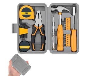 WANDGU Juego de Herramientas 24 Piezas Profesional en Acero al Carbono - Maletín Portátil (57×24.5×27.5 cm) con Martillo y Llaves, Ideal para Hogar, Coche y Bicicleta - Antichoque, Anticorrosión