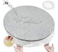 WANDGU Manteles de Mesa de Borde Elástico:Mantel De Vinilo Redondo Ajustado Transparente para hasta 120 cm, Mantel Redondo Antimanchas Mantel Impermeable Lavable para Fiestas de Picnic al Aire Libre