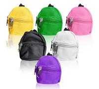 WANDGU Mini Mochila de Muñeca: 6 Pcs Mochilas de Muñeca con Cremallera, Mini Mochila Decoración, Minimochila, Muñecas Accesorios, Mini Decoración, Mochila Decorativa para Juegos de Juego de Muñecas
