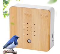 WANDGU - Moderna caja de canto de pájaros con soporte de pared: caja de sonido de sonidos naturales, detector de movimiento, relajación para baño, spa y viaje