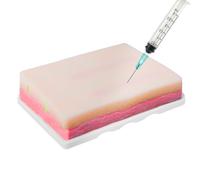 WANDGU Módulo de punción venosa modelo de almohadilla de entrenamiento de punción venosa: 3 capas de punción venosa cutánea con 4 venas integradas y función de reflujo sanguíneo