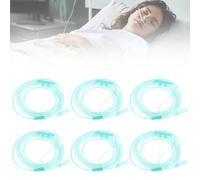 WANDGU Oxígeno Cánula Nasal: Paquete de 6 de Tubo de Oxígeno de Silicona Transparente con Conexión Libre, Tubo de O2 de 5 m para Terapia Respiratoria y Dispositivos de Inhalación (Interfaccia 8mm)