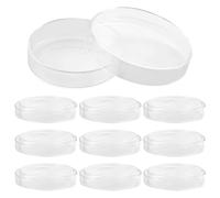 WANDGU Placas de Petri de vidrio con tapa: 10 placas de Petri estéril transparentes, 90 x 20 mm, placa de cultivo celular Petri de vidrio de borosilicato, autoclavables, placas de Petri para