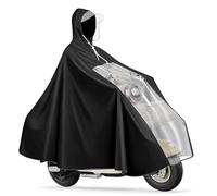 WANDGU Poncho de Lluvia para Bicicletas: Capa Impermeable Portátil y Ligera, Reutilizable con Capucha, Protección Total para Ciclismo, Mountain Bike y Bicicletas Eléctricas, PVC Premium Resistente