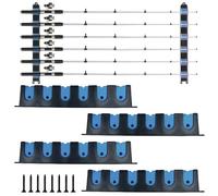WANDGU Soporte de pared para cañas de pescar, 2 pares de soportes para cañas de pescar, soporte para 6 cañas, soporte de techo para cañas de pescar, equipo de pesca como regalo para hombres