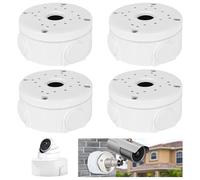 WANDGU - Soporte universal de caja de conexiones para cámara de seguridad exterior - compatible con cúpula, impermeable, cable oculto - 4 piezas