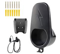 WANDGU Tipo 2 Soporte de pared Cable de carga EV Soporte de enchufe: Soporte de cable tipo 2 con tornillos, soporte para cable ABS Wallbox Accesorios, cargador Accesorios para soporte de coche