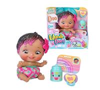 WANDI-DOO'S - from Hawaii, Muñeca Bebé Hawaiana de Las Islas de Hawái, Lenguaje Universal de los Bebés, el Doo Doo Doo, Pañal de Tortugas con 2 Accesorios, Biberón y Chupete, Famosa (WAD01000)