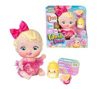 WANDI-DOO'S from Sweden, Muñeca Bebé Caucásica de Tierras Escandinavas, Habla con el Lenguaje Universal de los Bebés, Pañal de Pollitos con 2 Accesorios, Biberón y Chupete, Famosa (WAD03000)