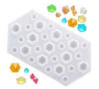 Wandic 1 pieza molde de diamante 30 cavidad 3d diamantes gema muelles de silicona de hielo translcido Moldura de chocolate para joyas Cabecillo
