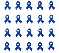 WANDIC 20 alfileres de cinta azul, 2,4 x 3,3 cm, broches de cinta conmemorativa, pin de concienciación sobre el cáncer de próstata de colon para recaudación de fondos funerarios