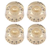 WANDIC 4 clavijas de afinación de guitarra con letras doradas y negras, cabezales de máquina vintage, pomos de contrato de guitarra de 1,5 cm de diámetro para músicos clásicos, coleccionistas y