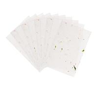 WANDIC Papel chino Xuan, 100 hojas hechas a mano de papel blanco con pétalos de flores reales, letras Sumi para escritura de tinta para la escuela y la oficina