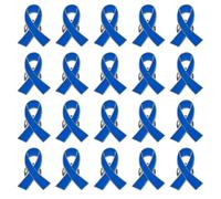 WANDIC Pin de Cinta Azul, 20 Unidades de Cintas de concienciación sobre el cáncer de Colon, alfileres de Solapa, broches de Esmalte para joyería para Hombre o Mujer