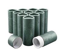 WANDIC Tubos de cartón Kraft Verde, 12 recipientes de Papel Kraft Redondos para té, café, Manualidades, empaque de Regalo, no Empuje (10 ml)