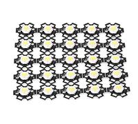 Wandisy Bombilla LED Chip, 25PCS 3W 3.2-3.4V Mini Bombillas LED Luz de Chip Integrada COB Bead Diodo Lámpara Granos de Alta Luminosidad para Foco de Proyector Bombilla de La SMD DIY Iluminación