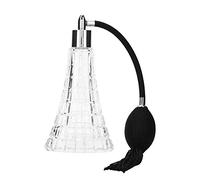 Wandisy Gran Atomizador De Perfume, Botella De Perfume De Vidrio Recargable, 2.53 Oz Frasco De Perfume Vintage De Vidrio Recargable Vacío Con Pulverizador De Negro Antiguo Con Borla De
