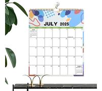 Wandkalender 2025 2026-18 Monate Familienplaner | Monatskalender von Januar Juli 2025 Dezember 2026 | Zwei-Draht-Bindung, Große linierte Blöcke, Planer für Familie, Arbeitsplatz, Training, Schule