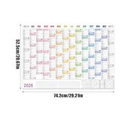 Wandkalender - Zubehör Für Die Terminplanung In Postergröße, 12-Monatiger Jahresplaner Kalender Für Die Wand,für Schlafzimmer Schule Reisen Wohnung Studentenwohnheim Hotel Klassenzimmer